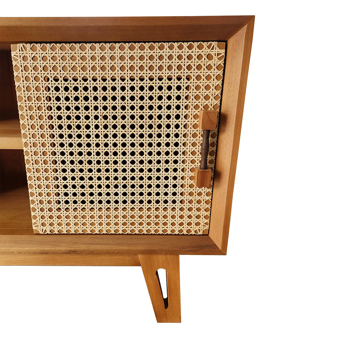 Rack de Madeira Maciça Demolição Perdizes com Palhinha Indiana - 1,20m