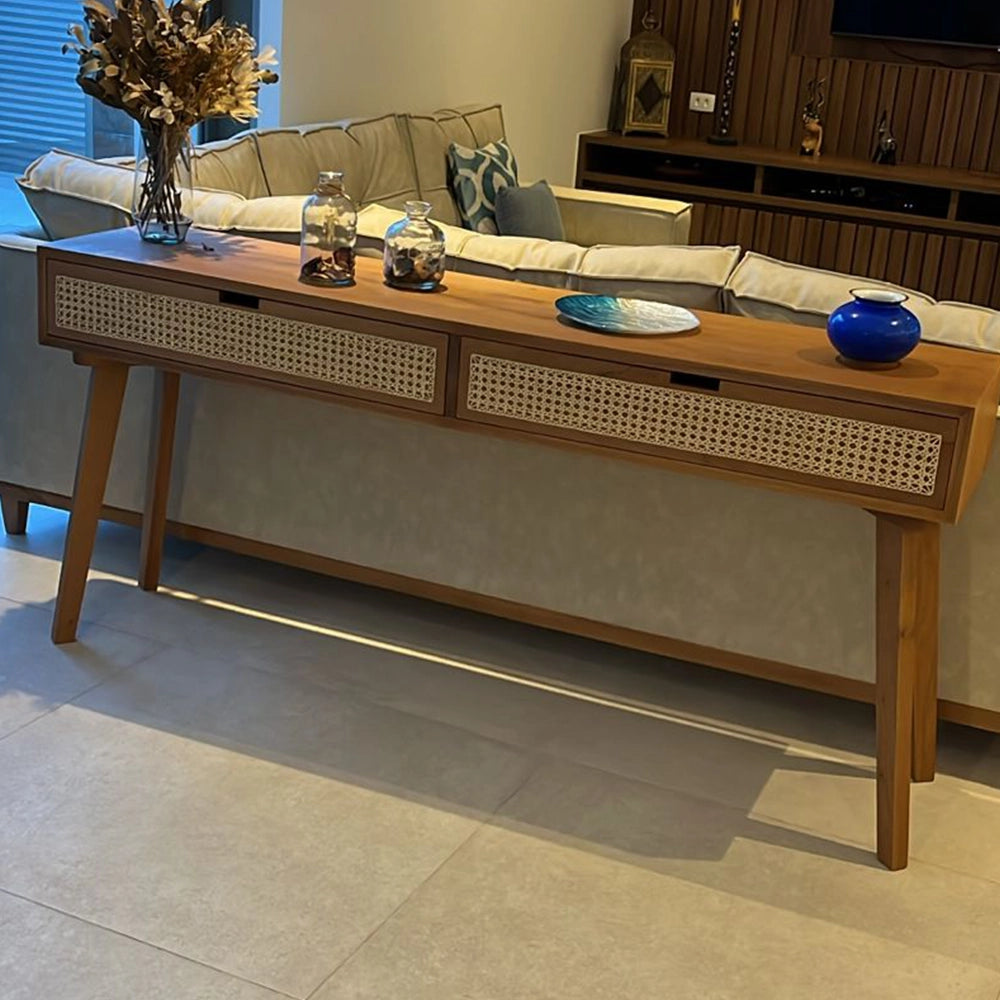 Aparador Escrivaninha De Madeira Maciça Demolição Modelo Teresópolis Com Duas Gavetas