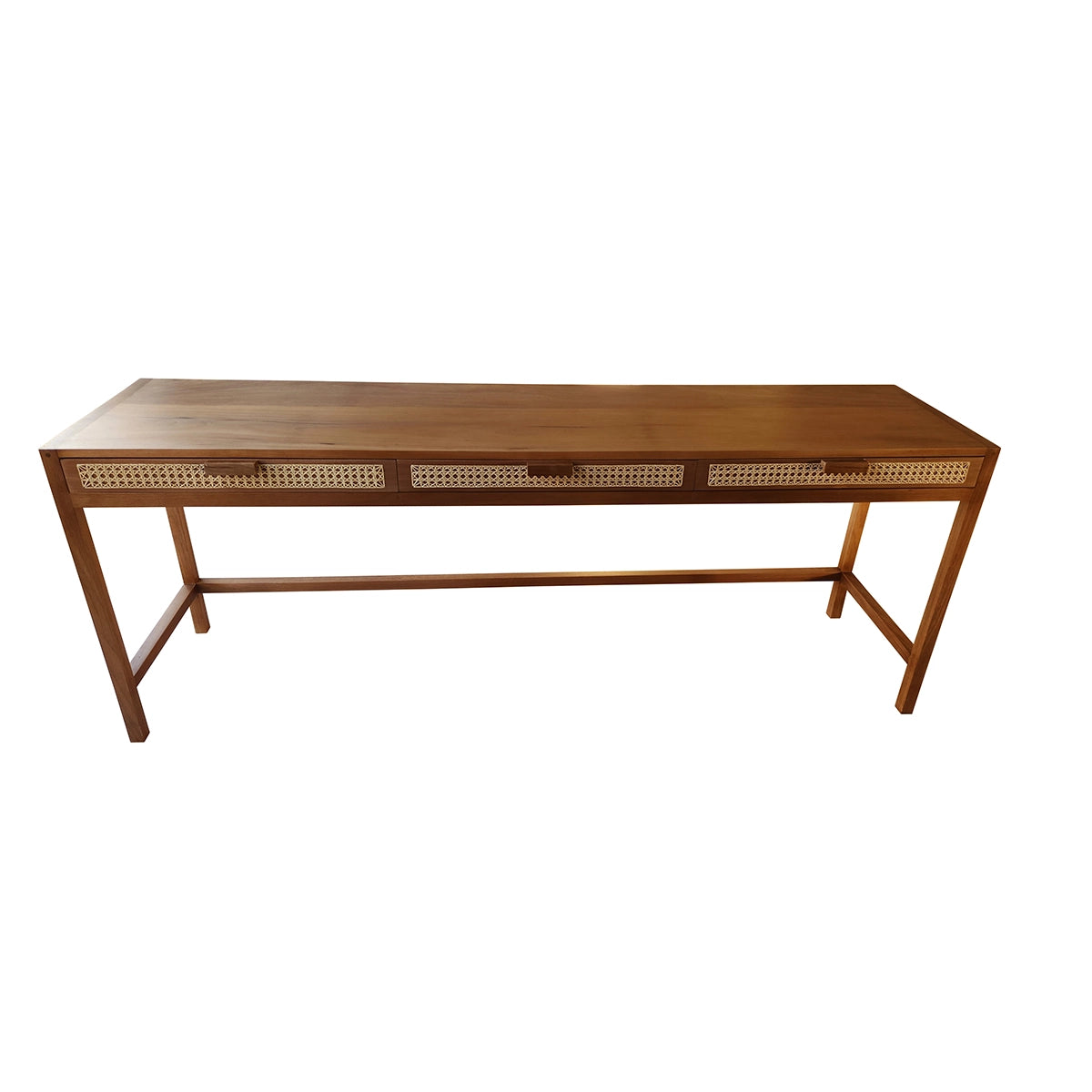 Aparador Madeira Maciça Petrópolis Com 03 Gavetas Em Palhinha Indiana Natural