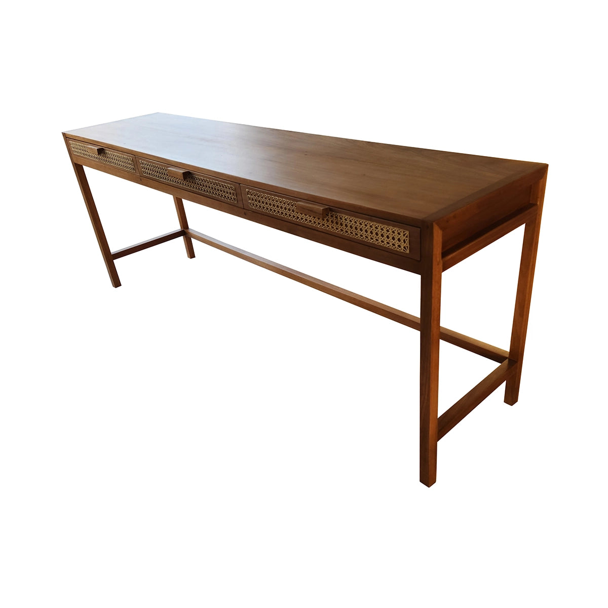 Aparador Madeira Maciça Petrópolis Com 03 Gavetas Em Palhinha Indiana Natural