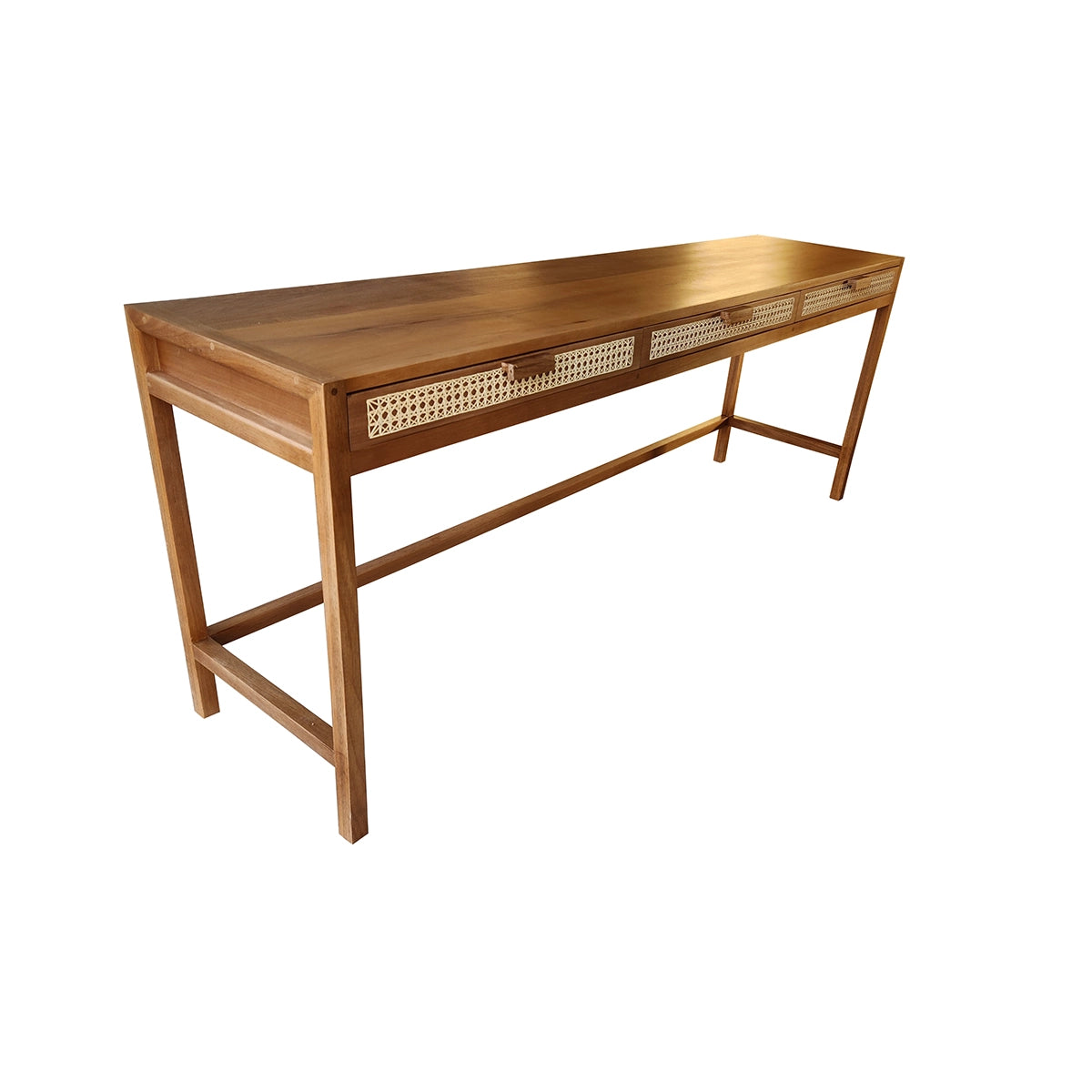 Aparador Madeira Maciça Petrópolis Com 03 Gavetas Em Palhinha Indiana Natural