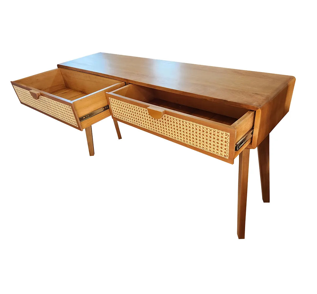 Aparador De Madeira Maciça Teresópolis Com Puxadores Arredondados