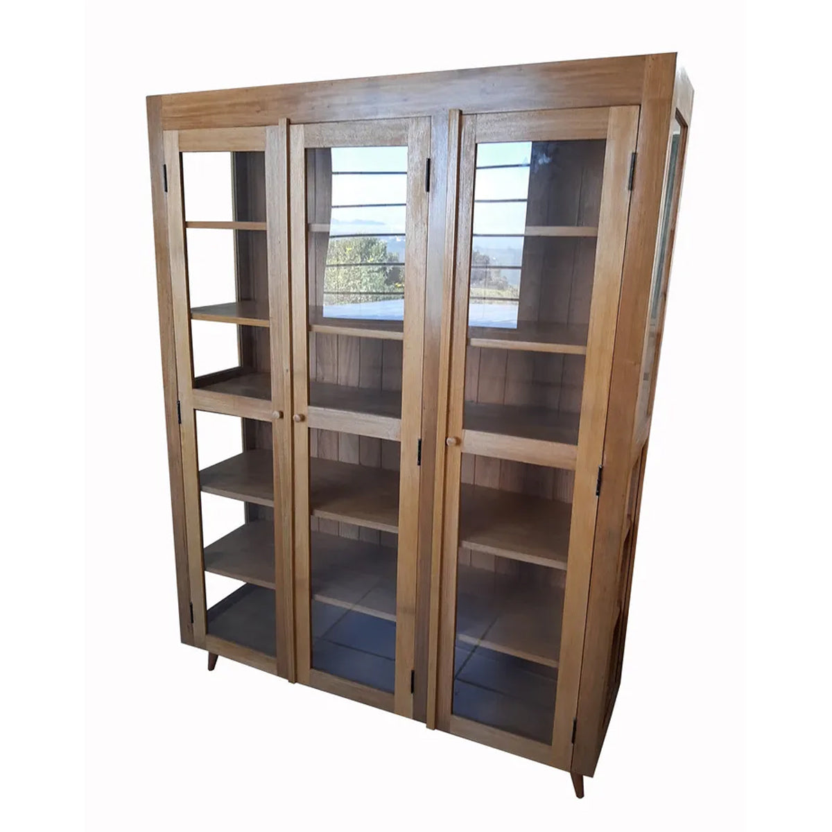 Armário Cristaleira De Madeira Maciça Demolição Com 03 Portas