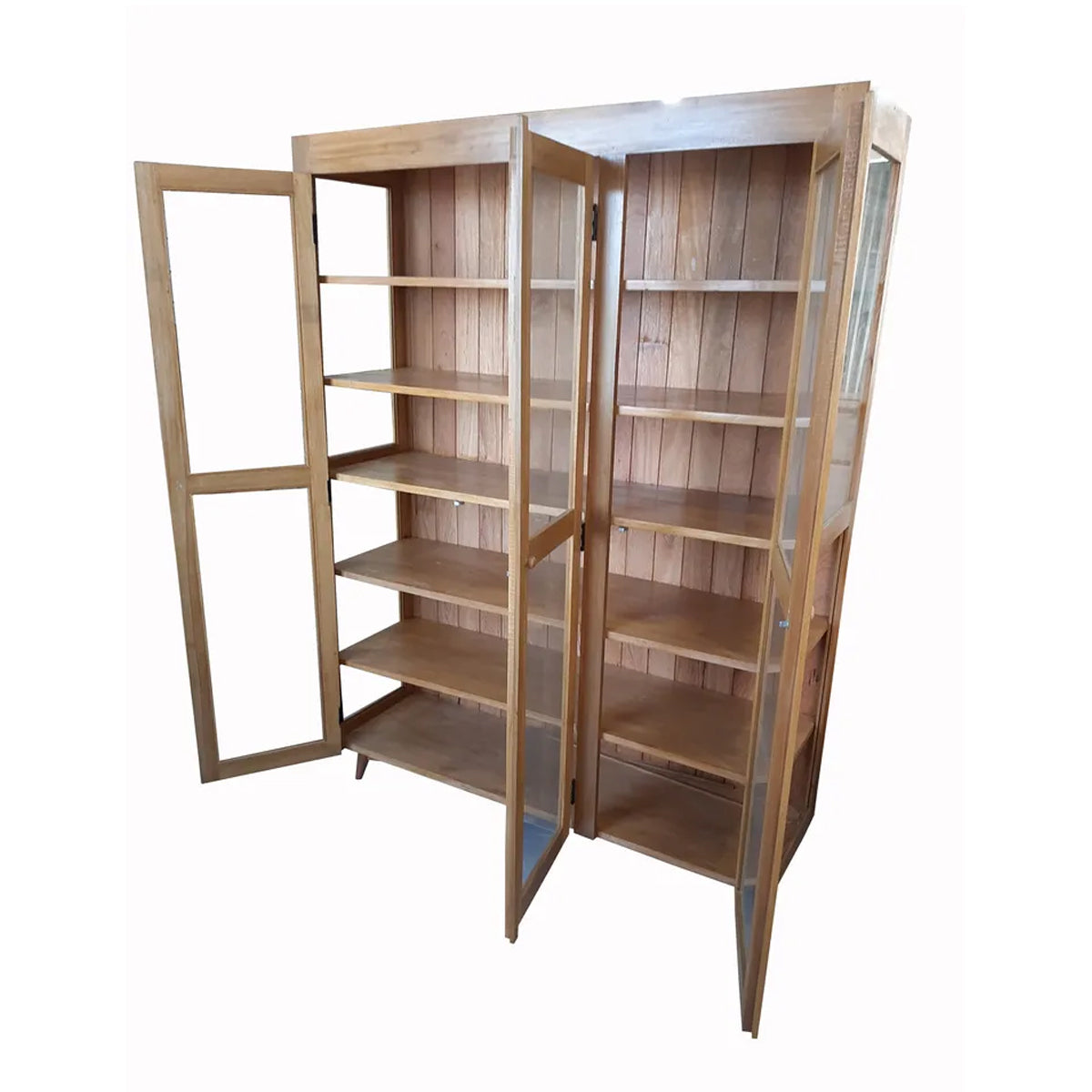 Armário Cristaleira De Madeira Maciça Demolição Com 03 Portas