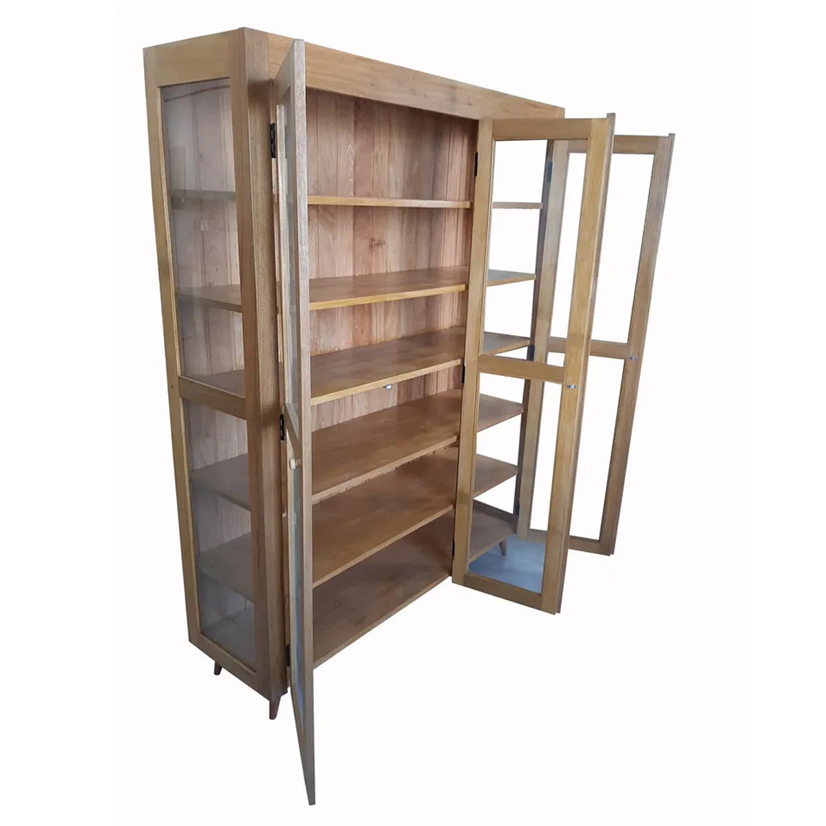 Armário Cristaleira De Madeira Maciça Demolição Com 03 Portas