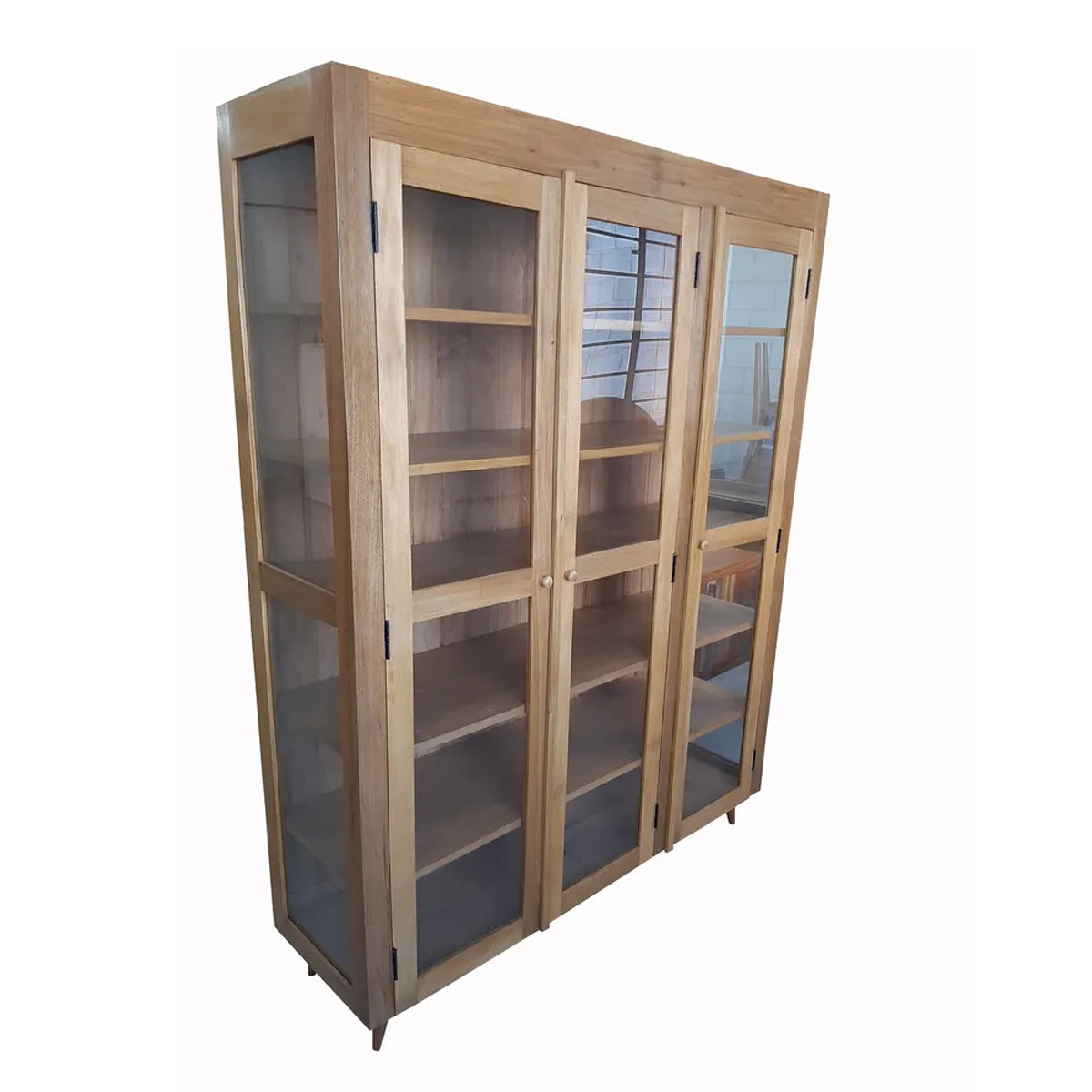 Armário Cristaleira De Madeira Maciça Demolição Com 03 Portas