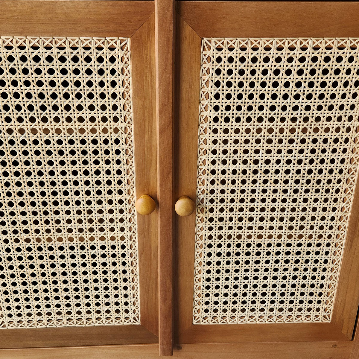 Armário De Madeira Maciça Villa Com porta palhinha