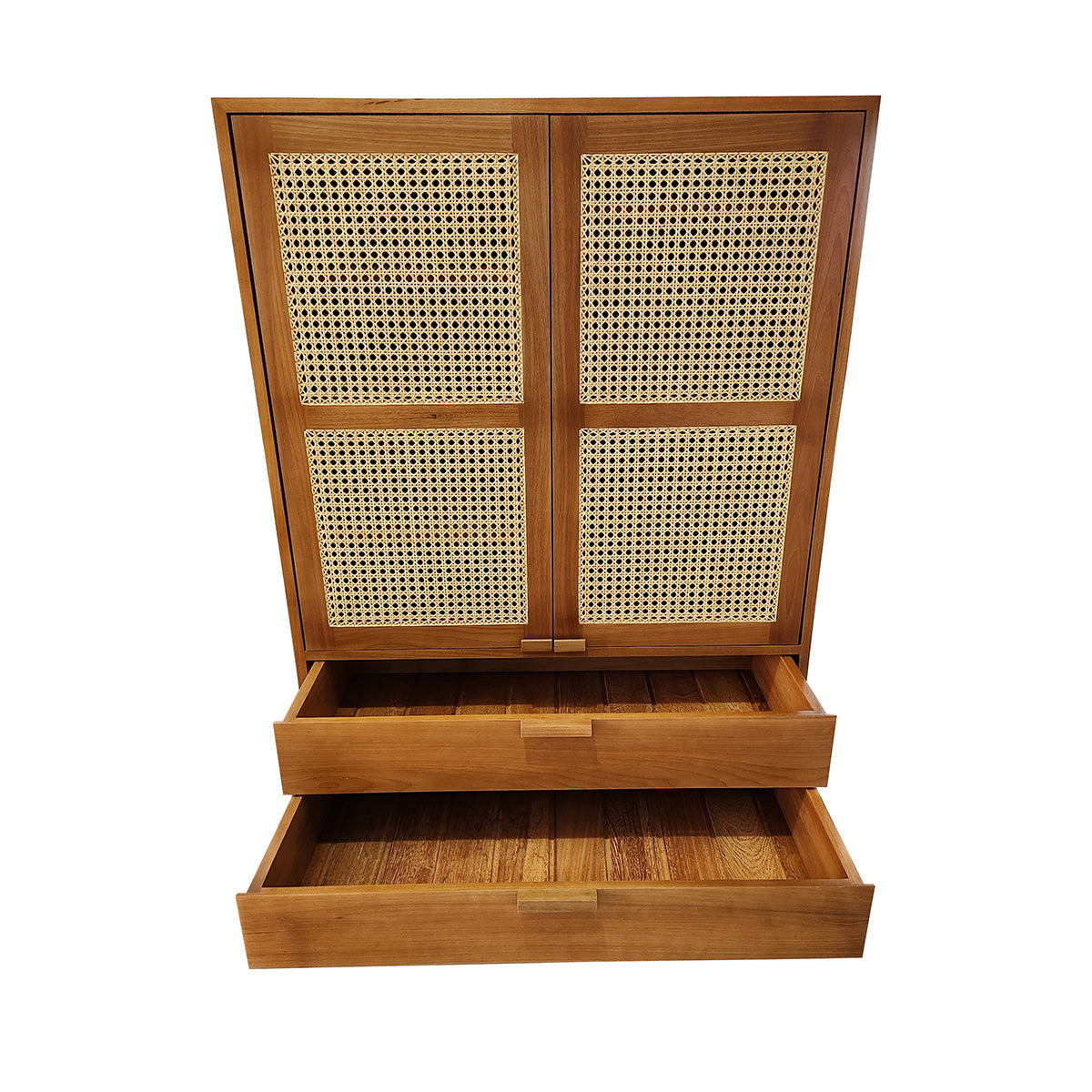 Armário Guarda Roupas Palhinha Com 02 Gavetas E Cabideiro Interno