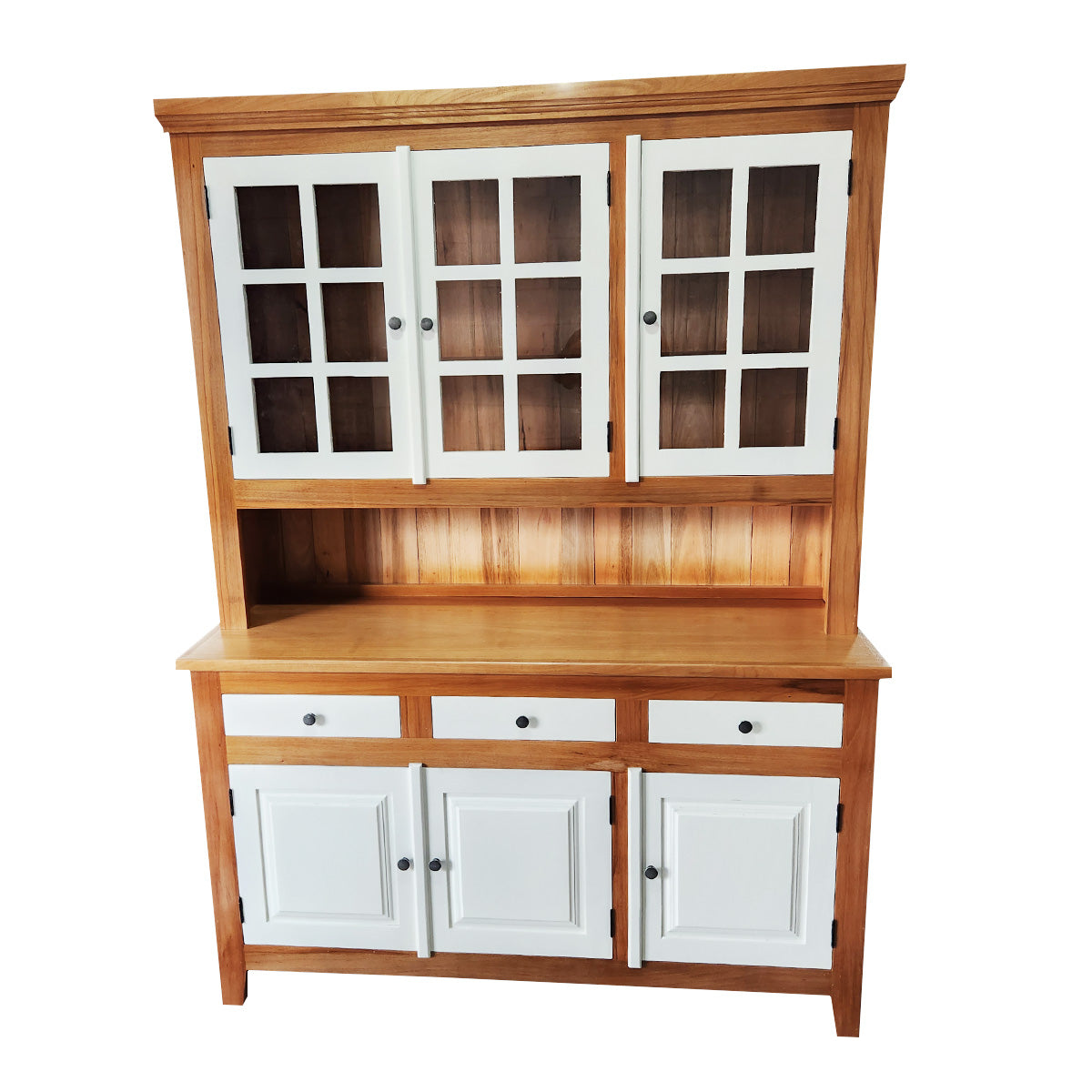 Armário e Cristaleira De Madeira Maciça Demolição Minas Com Portas E Gavetas Brancas