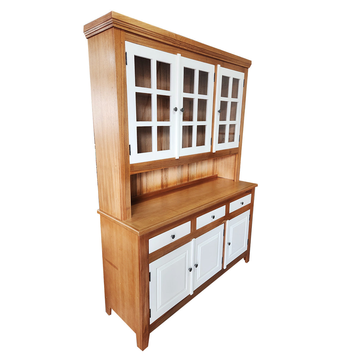 Armário e Cristaleira De Madeira Maciça Demolição Minas Com Portas E Gavetas Brancas