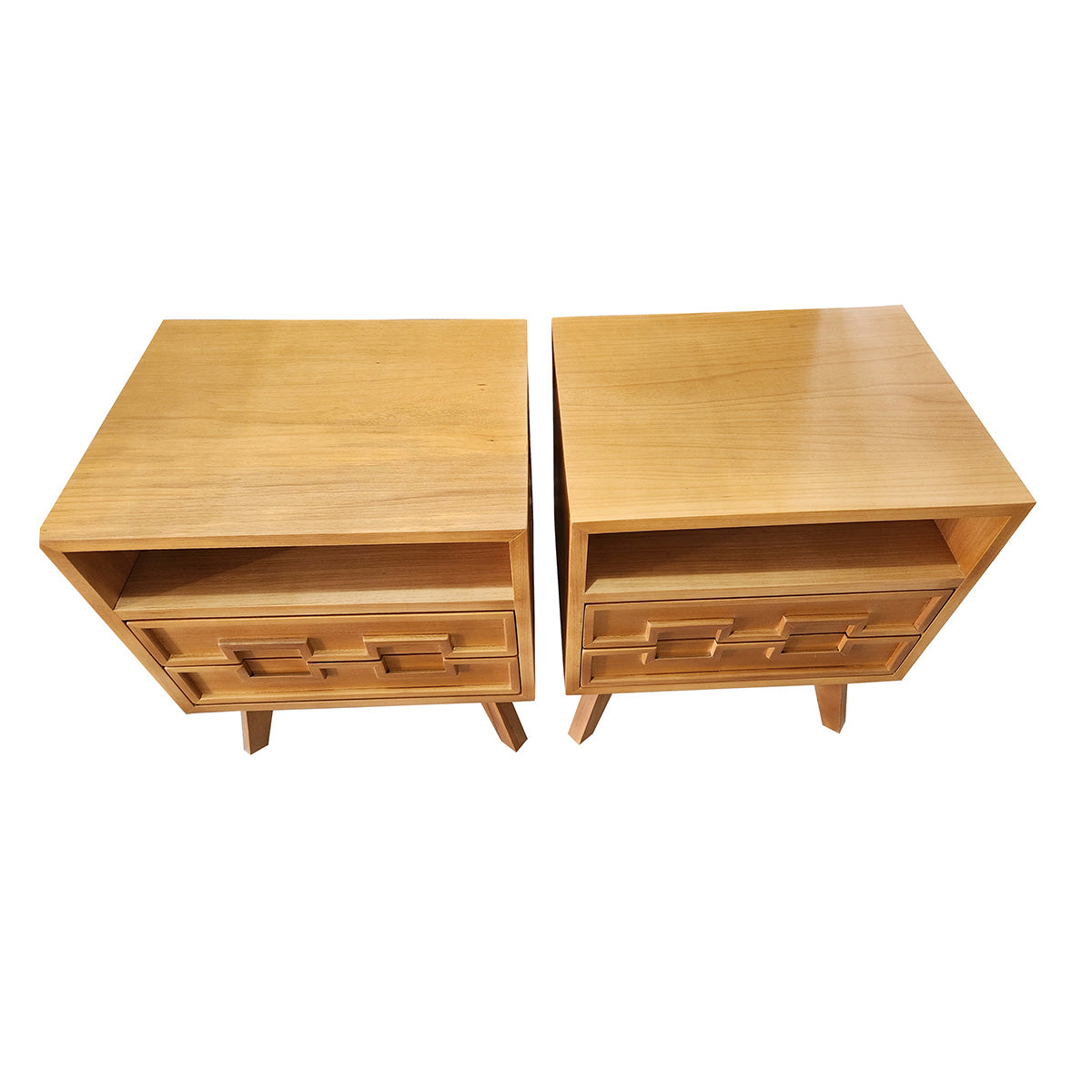 Conjunto 02 Mesas de Cabeceira Trindade Em Madeira Maciça