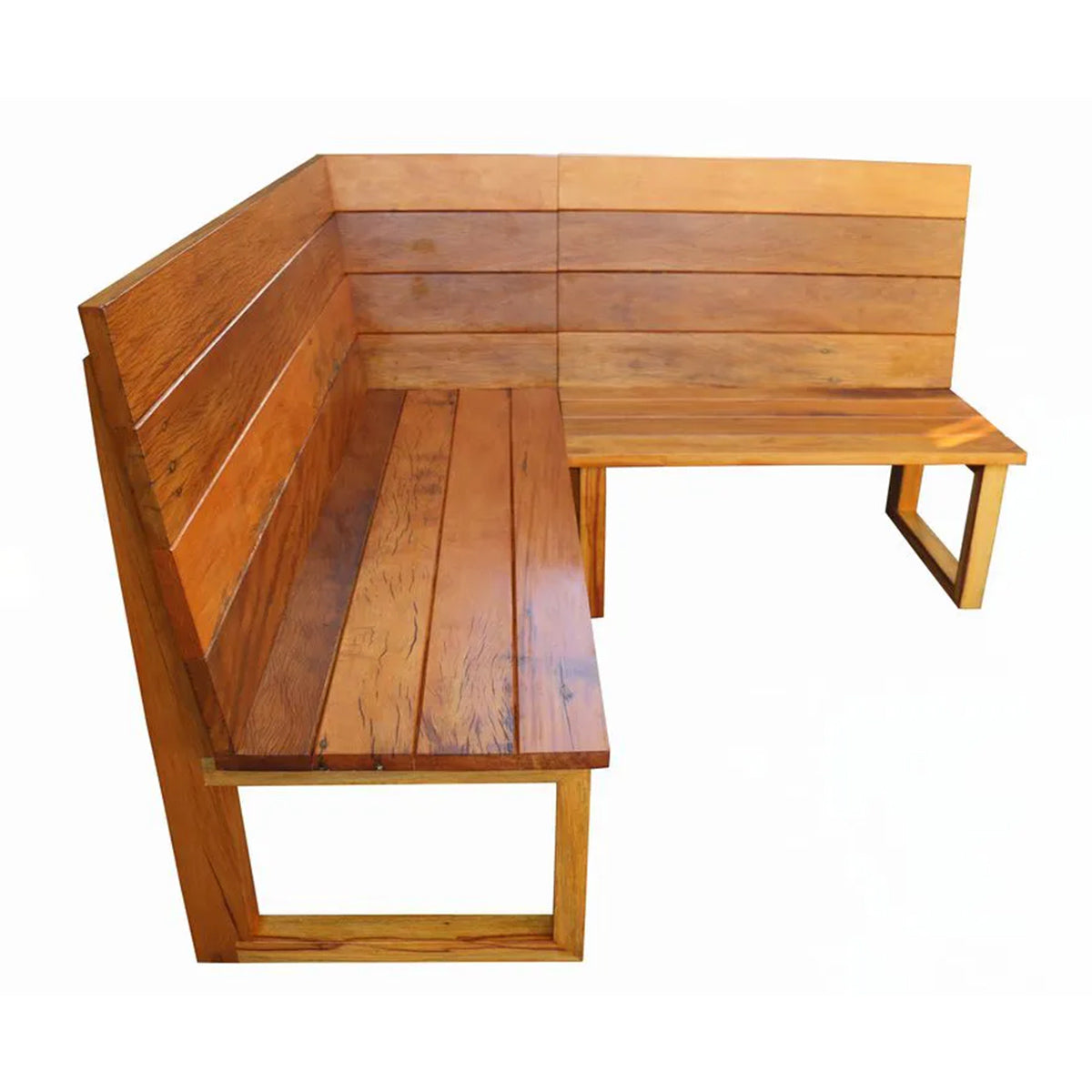 Banco / Sofá De Madeira Maciça Demolição Modelo L