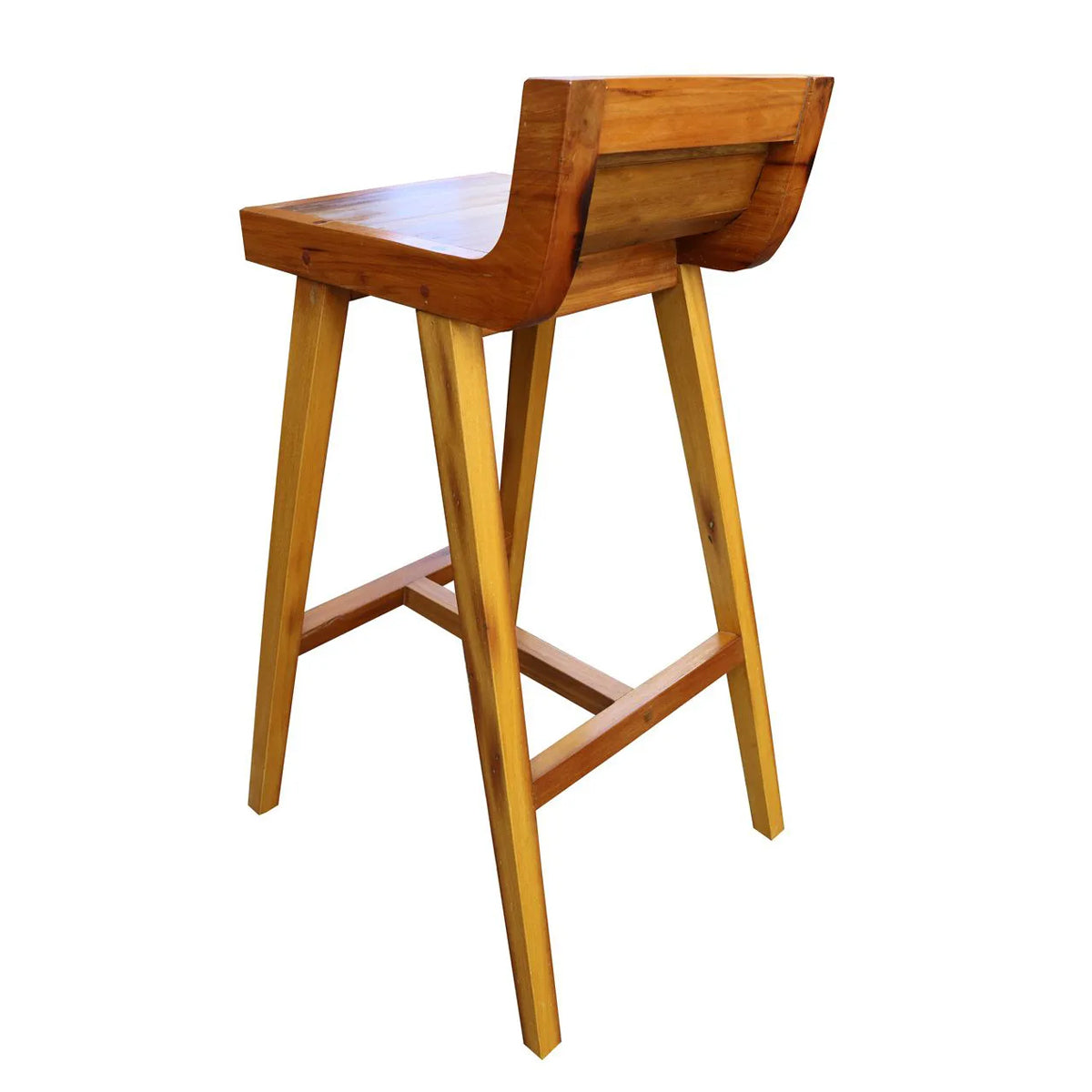Banqueta Alta Para Bar De Madeira Maciça Demolição Caneta