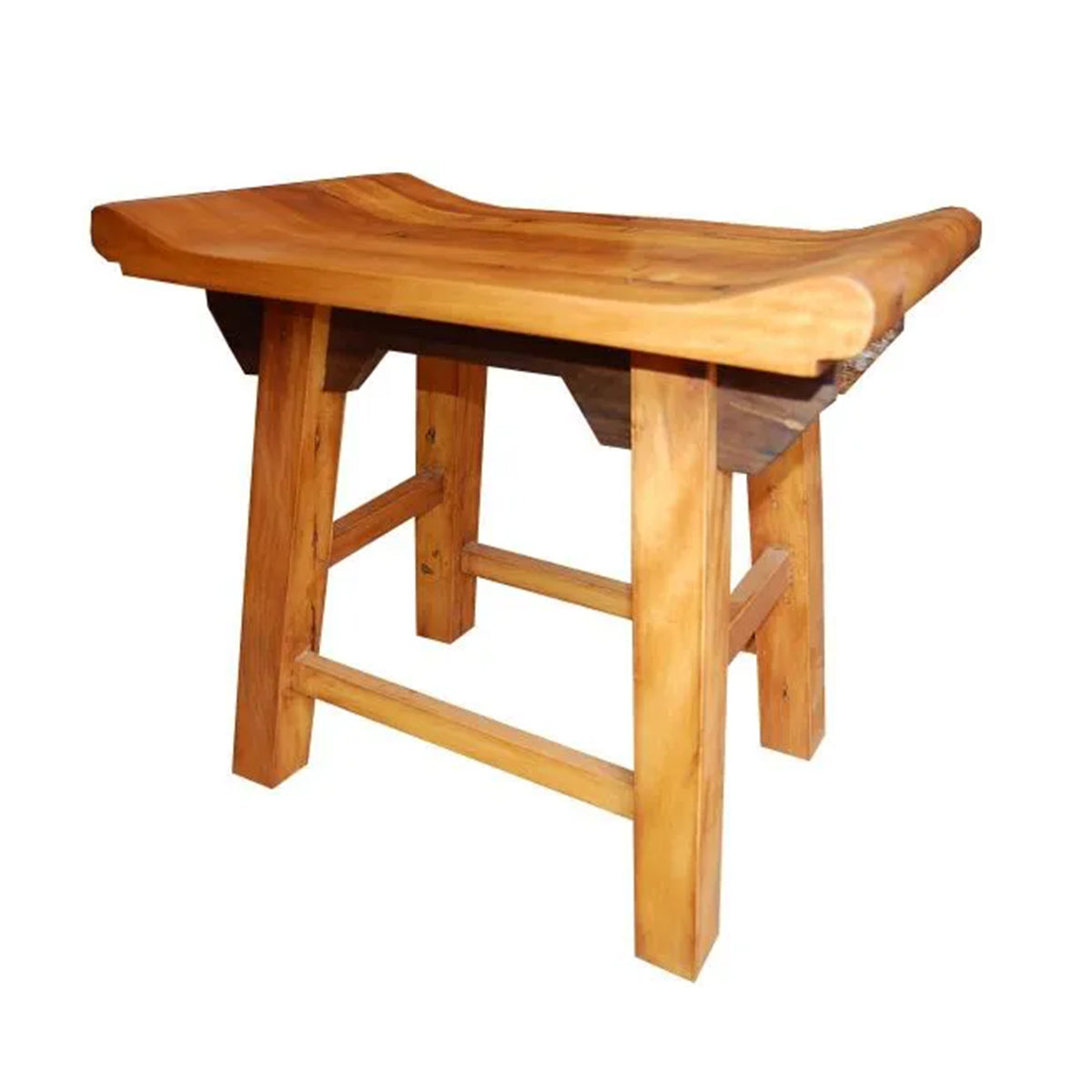 Banquinho De Madeira Maciça Demolição Japa