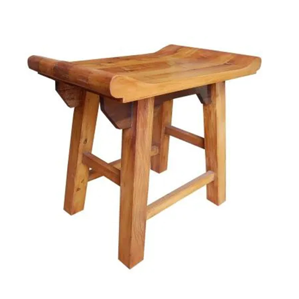 Banquinho De Madeira Maciça Demolição Japa