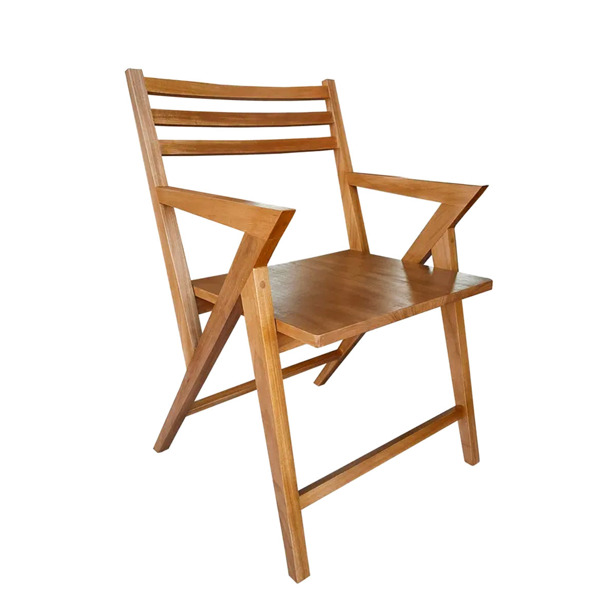 Cadeira Com Braços de Madeira Maciça Demolição Compasso