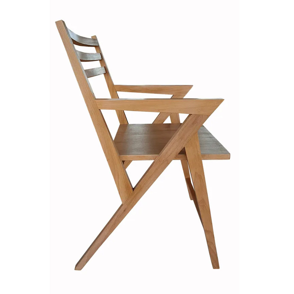 Cadeira Com Braços de Madeira Maciça Demolição Compasso