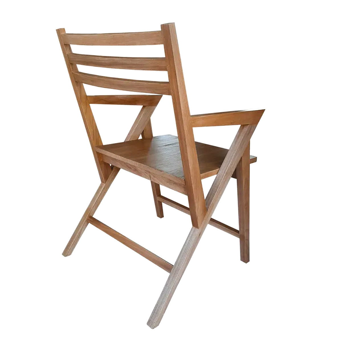 Cadeira Com Braços de Madeira Maciça Demolição Compasso