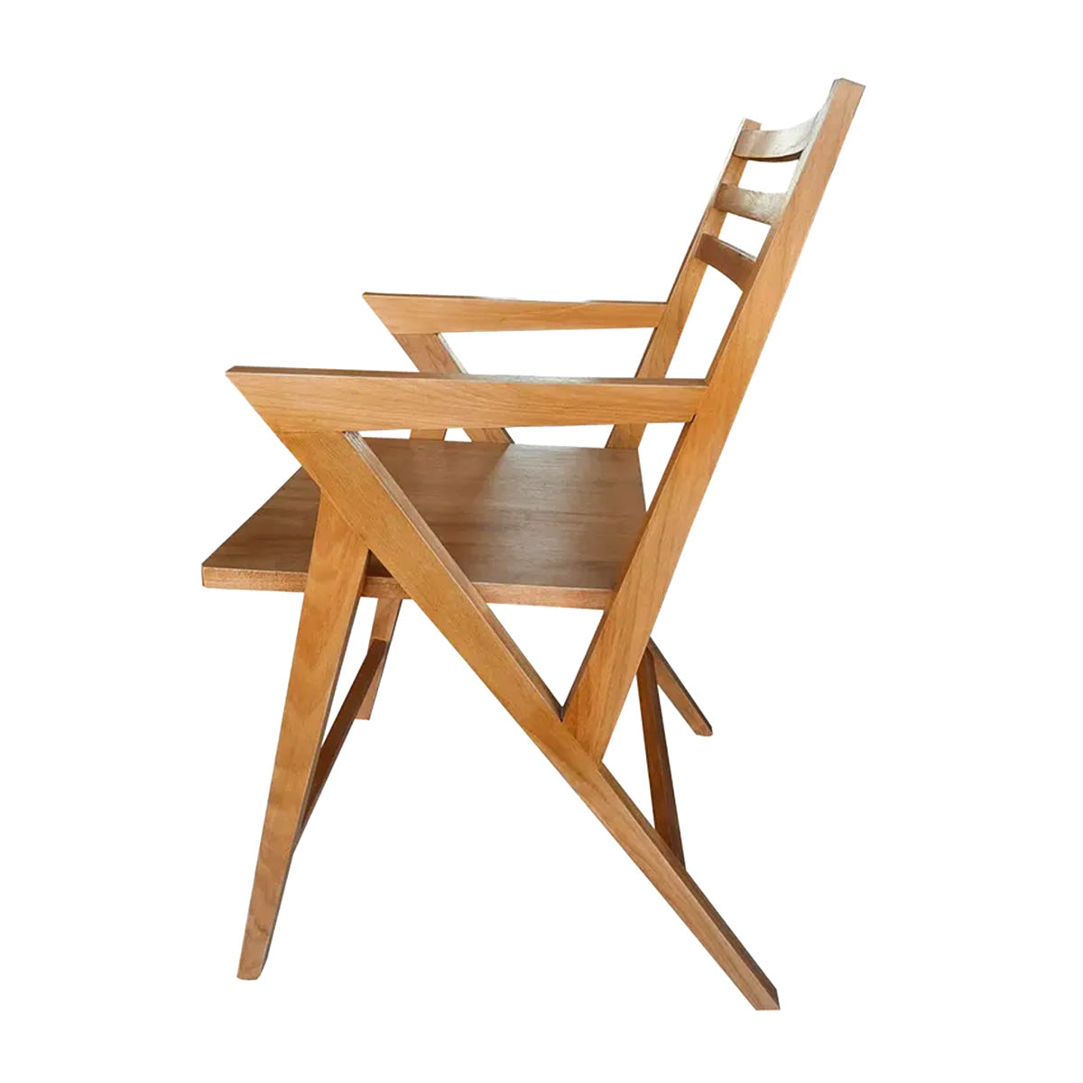 Cadeira Com Braços de Madeira Maciça Demolição Compasso