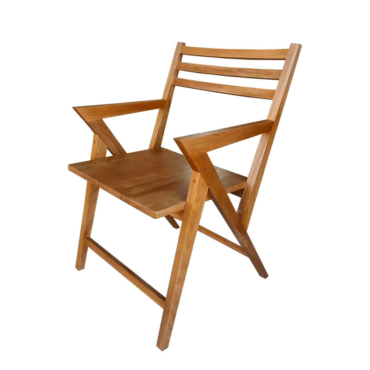 Cadeira Com Braços de Madeira Maciça Demolição Compasso