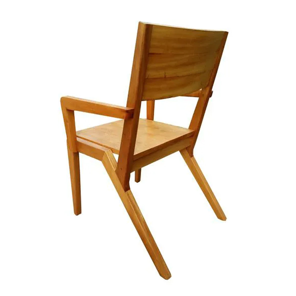 Cadeira De Madeira Maciça Demolição Colibri Com Braço E Assento Madeira