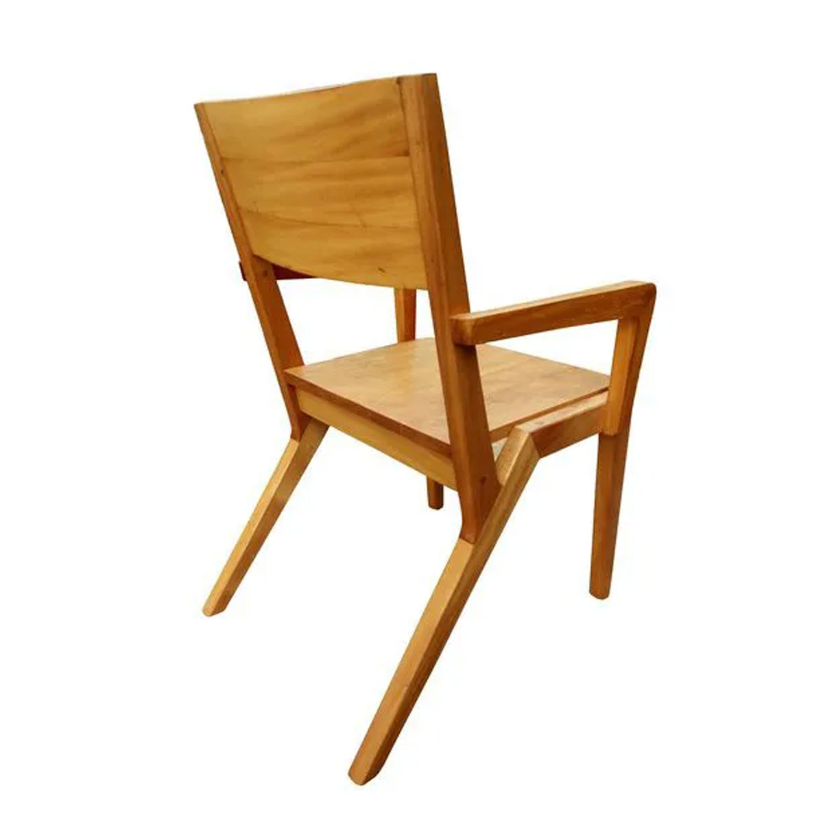 Cadeira De Madeira Maciça Demolição Colibri Com Braço E Assento Madeira