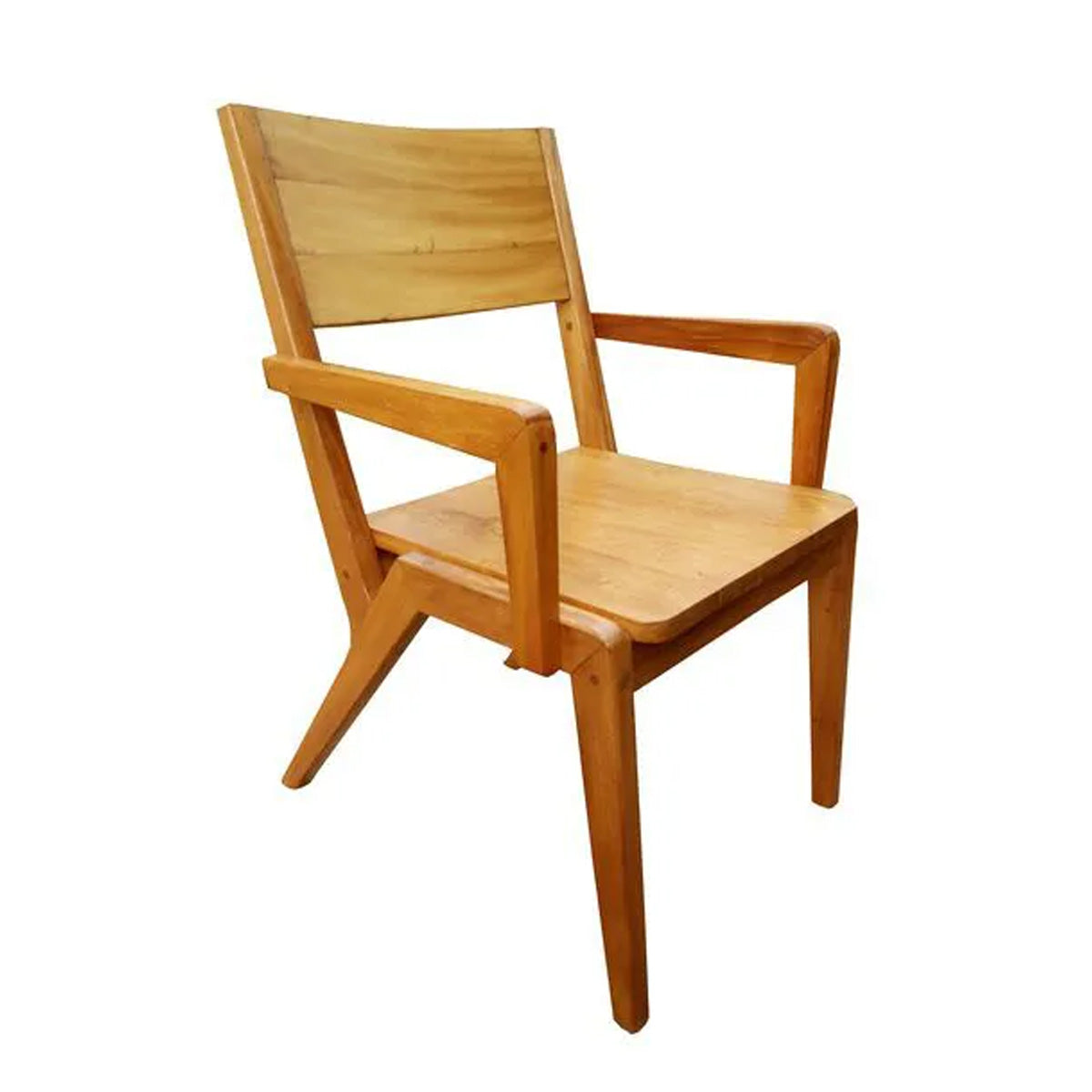 Cadeira De Madeira Maciça Demolição Colibri Com Braço E Assento Madeira