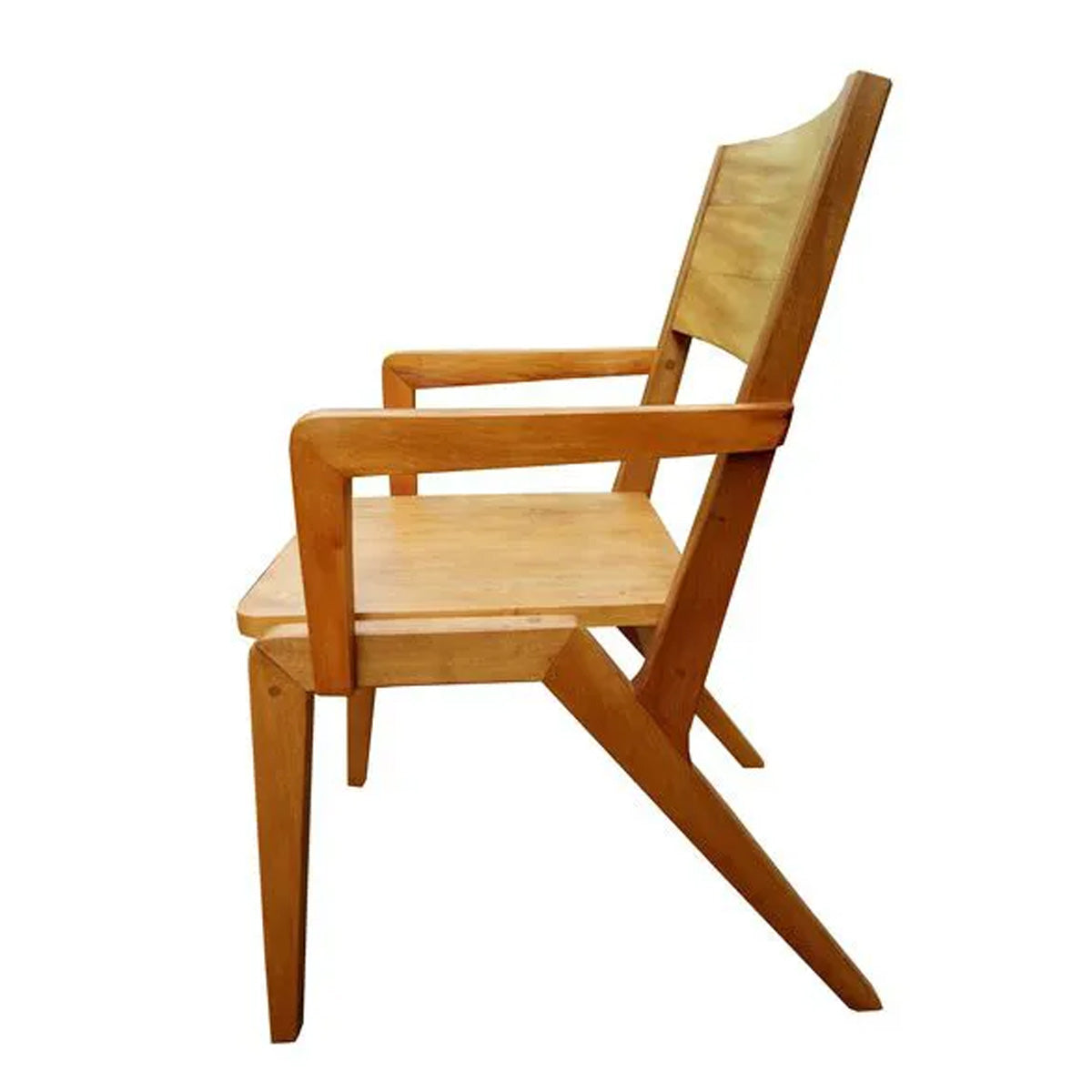 Cadeira De Madeira Maciça Demolição Colibri Com Braço E Assento Madeira