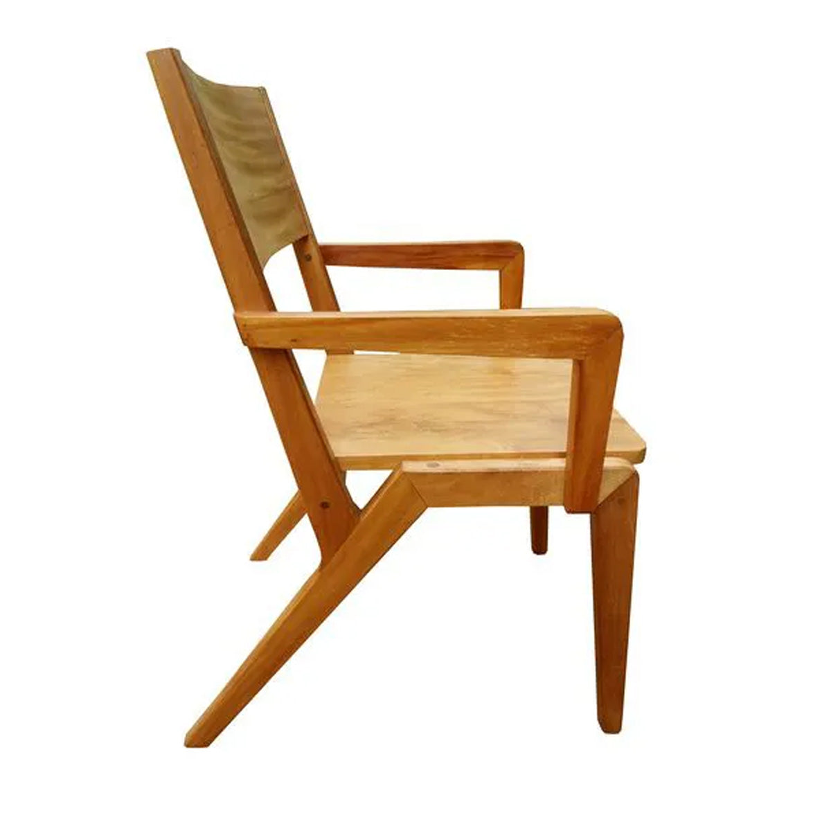 Cadeira De Madeira Maciça Demolição Colibri Com Braço E Assento Madeira