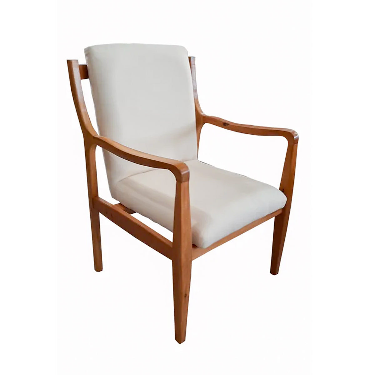 Cadeira De Madeira Maciça Demolição Ipanema Assento Estofado