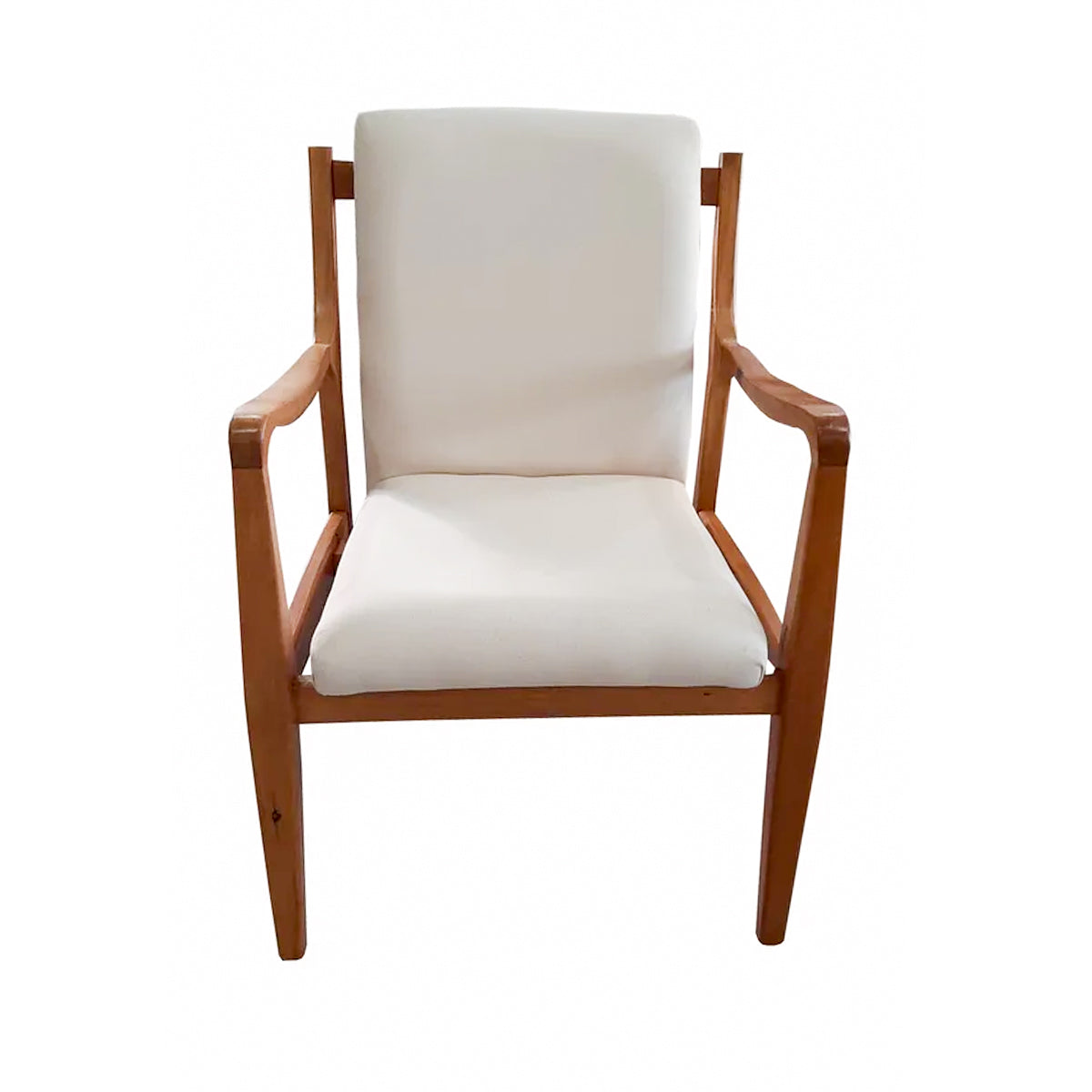 Cadeira De Madeira Maciça Demolição Ipanema Assento Estofado