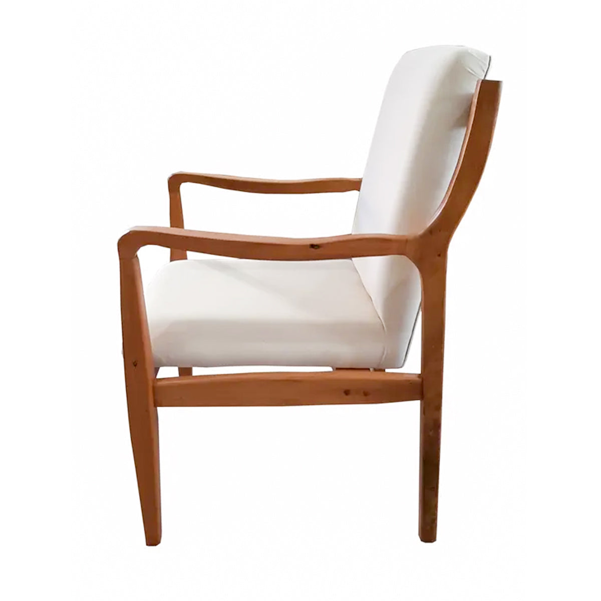 Cadeira De Madeira Maciça Demolição Ipanema Assento Estofado