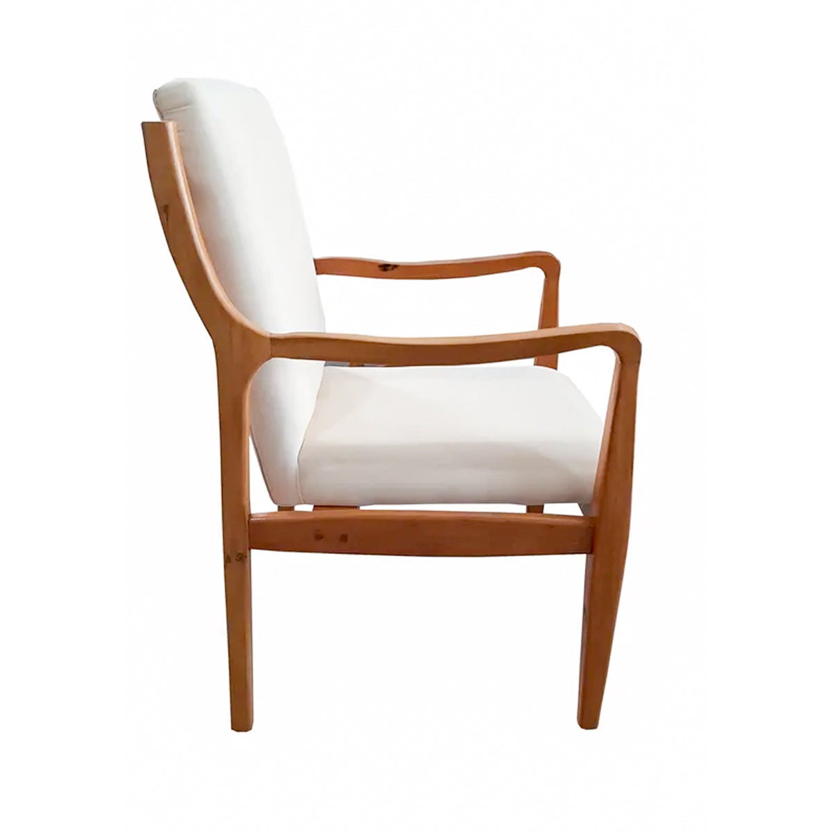 Cadeira De Madeira Maciça Demolição Ipanema Assento Estofado