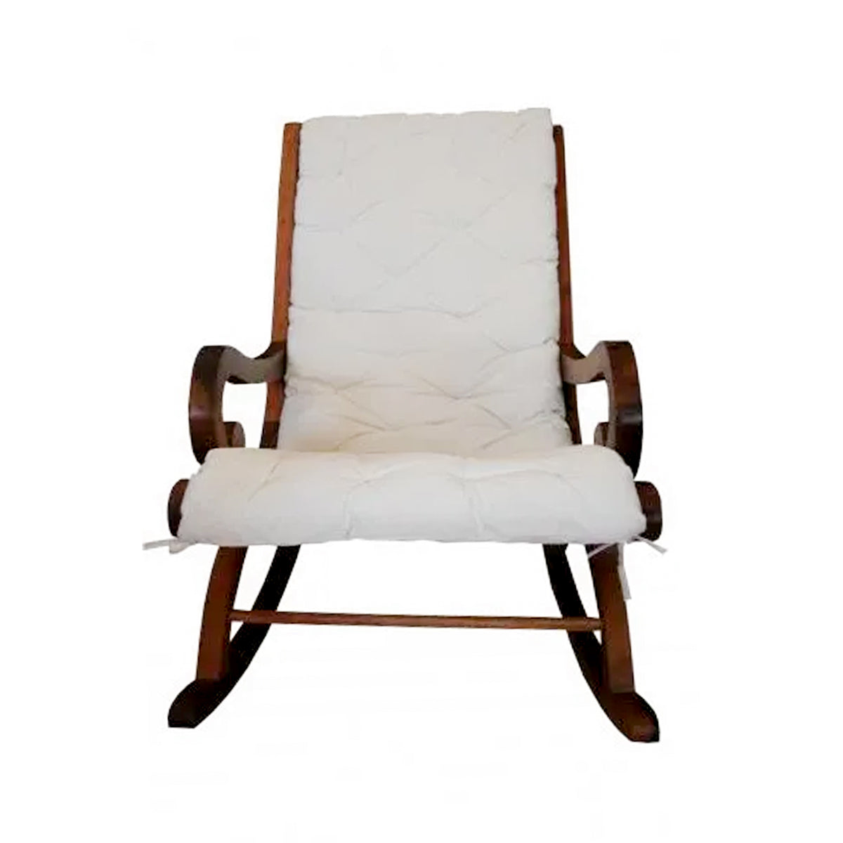 Cadeira De Balanço De Madeira Maciça Demolição Mineira Com Futon