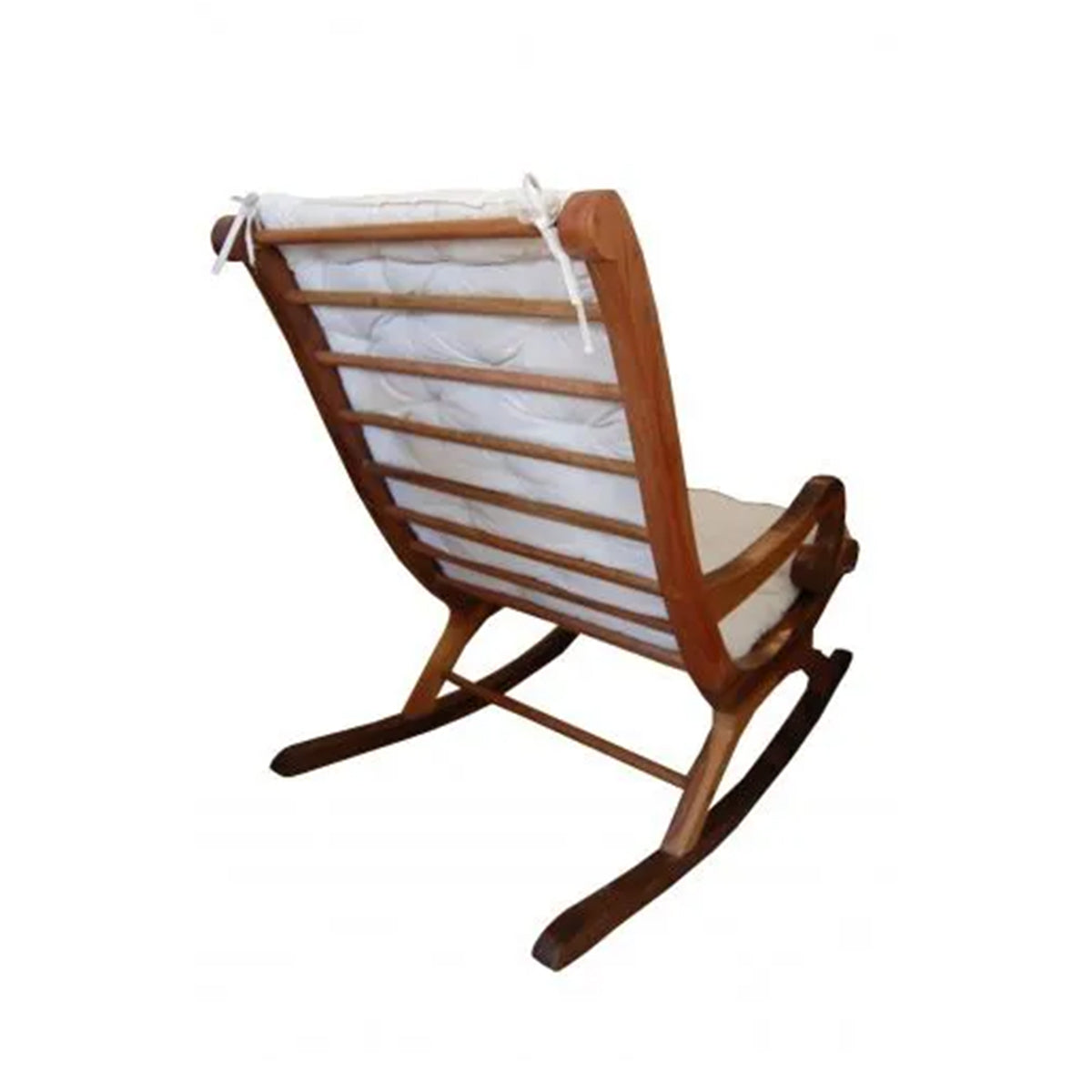 Cadeira De Balanço De Madeira Maciça Demolição Mineira Com Futon