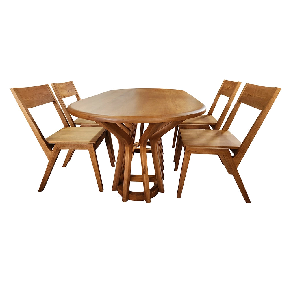Conjunto Mesa De Jantar Jambo + Cadeiras Colibri
