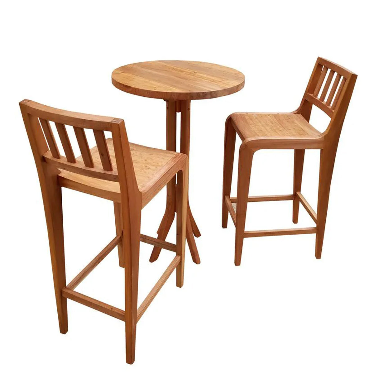 Conj. Mesa Modelo Praia e Banquetas Para Bar De Madeira Maciça Demolição Campos do Jordão - 01 Mesa 02 Banquetas