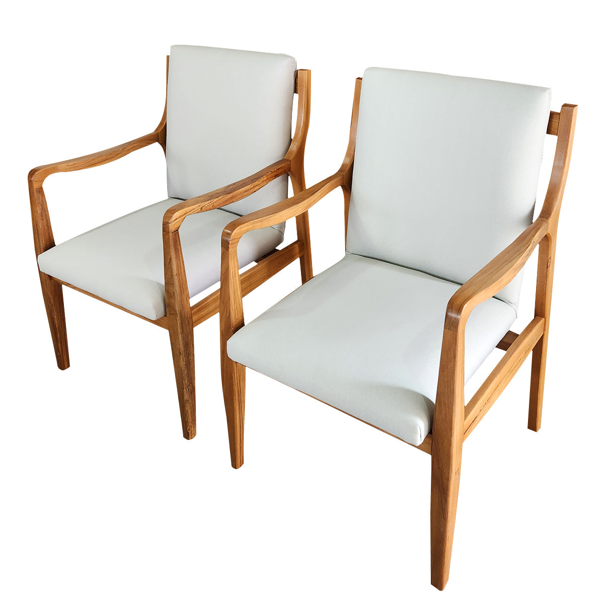 Conjunto De Cadeiras Maciça Ipanema Com Assento E Encosto Estofados