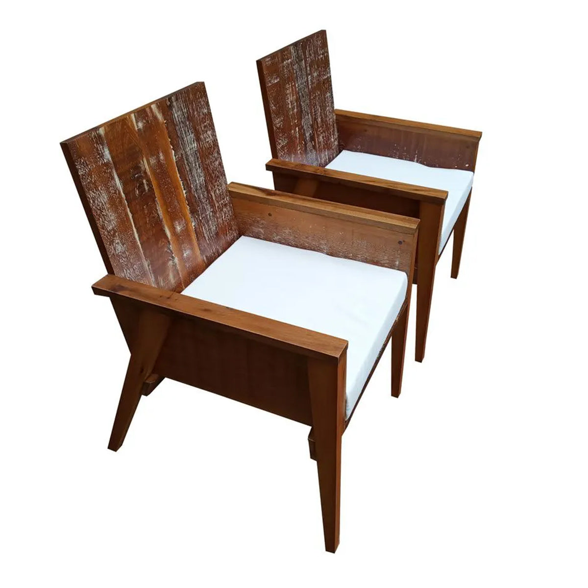 Conjunto de Poltronas de Madeira Maciça Demolição Maragogi Com Futon No Assento