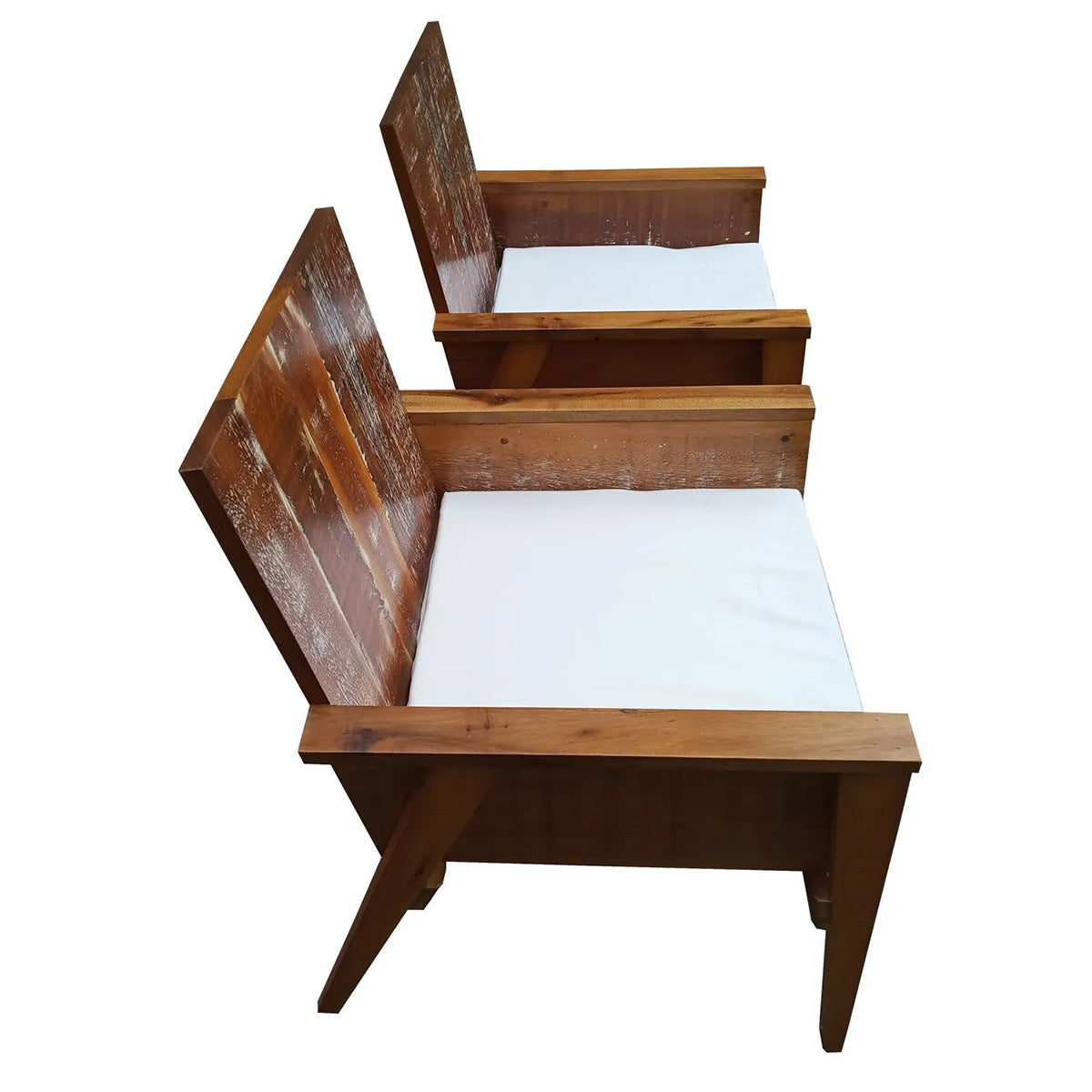 Conjunto de Poltronas de Madeira Maciça Demolição Maragogi Com Futon No Assento