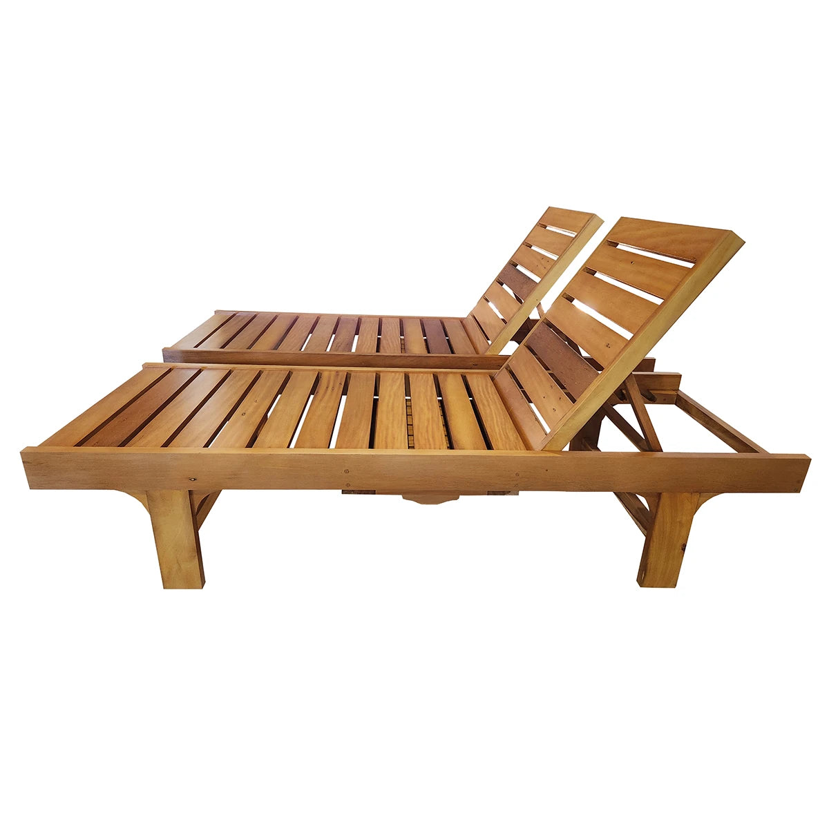 Conjunto Espreguiçadeira De Madeira Maciça Angra