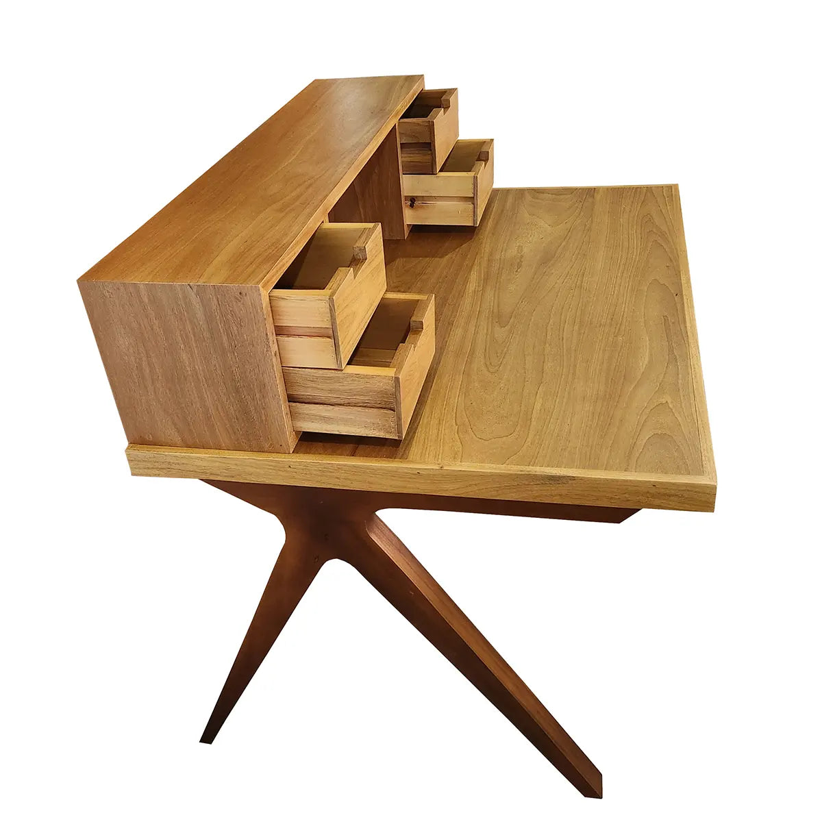 Escrivaninha De Madeira Maciça Demolição K Com 04 Gavetas