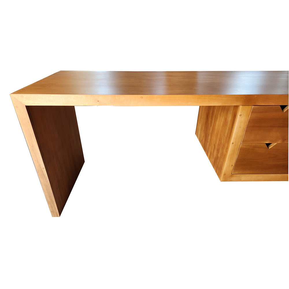 Escrivaninha De Madeira Maciça Demolição Maresias Com 02 Gavetas