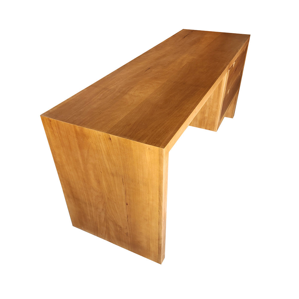 Escrivaninha De Madeira Maciça Demolição Maresias Com 02 Gavetas