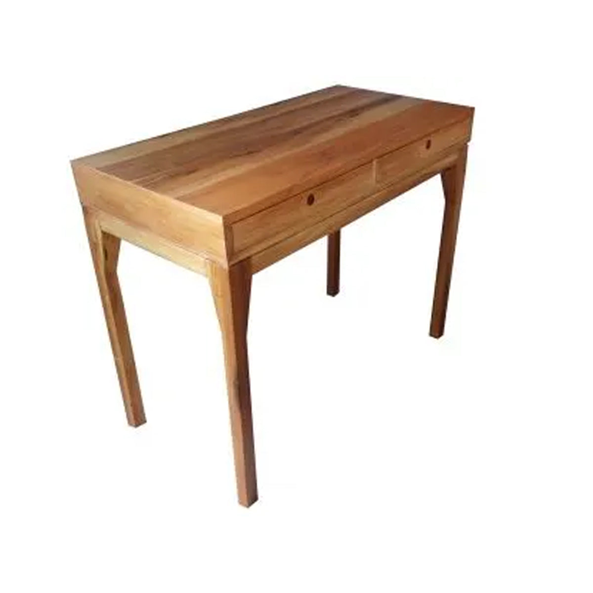 Escrivaninha De Madeira Maciça Demolição Recorte Com Duas Gavetas