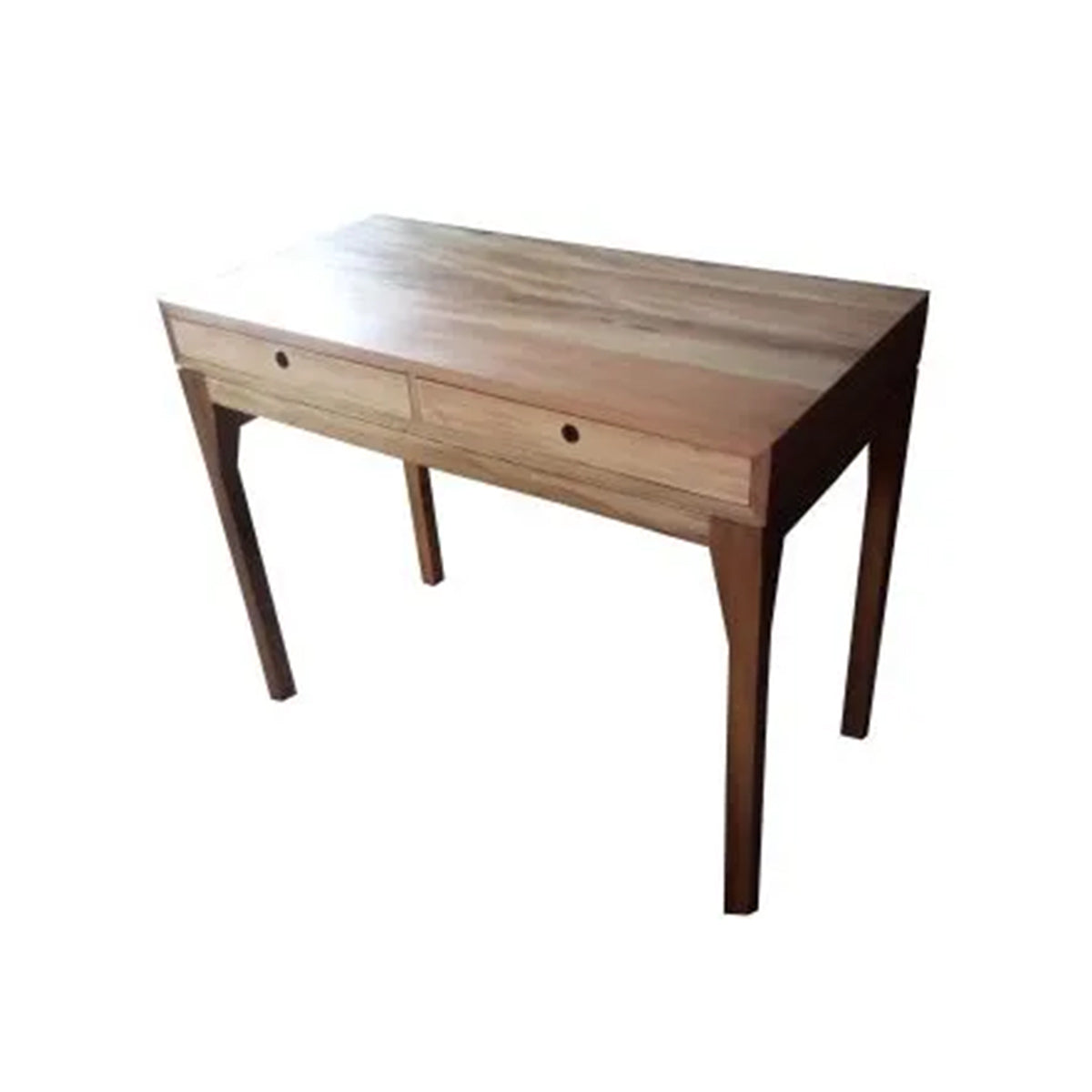 Escrivaninha De Madeira Maciça Demolição Recorte Com Duas Gavetas