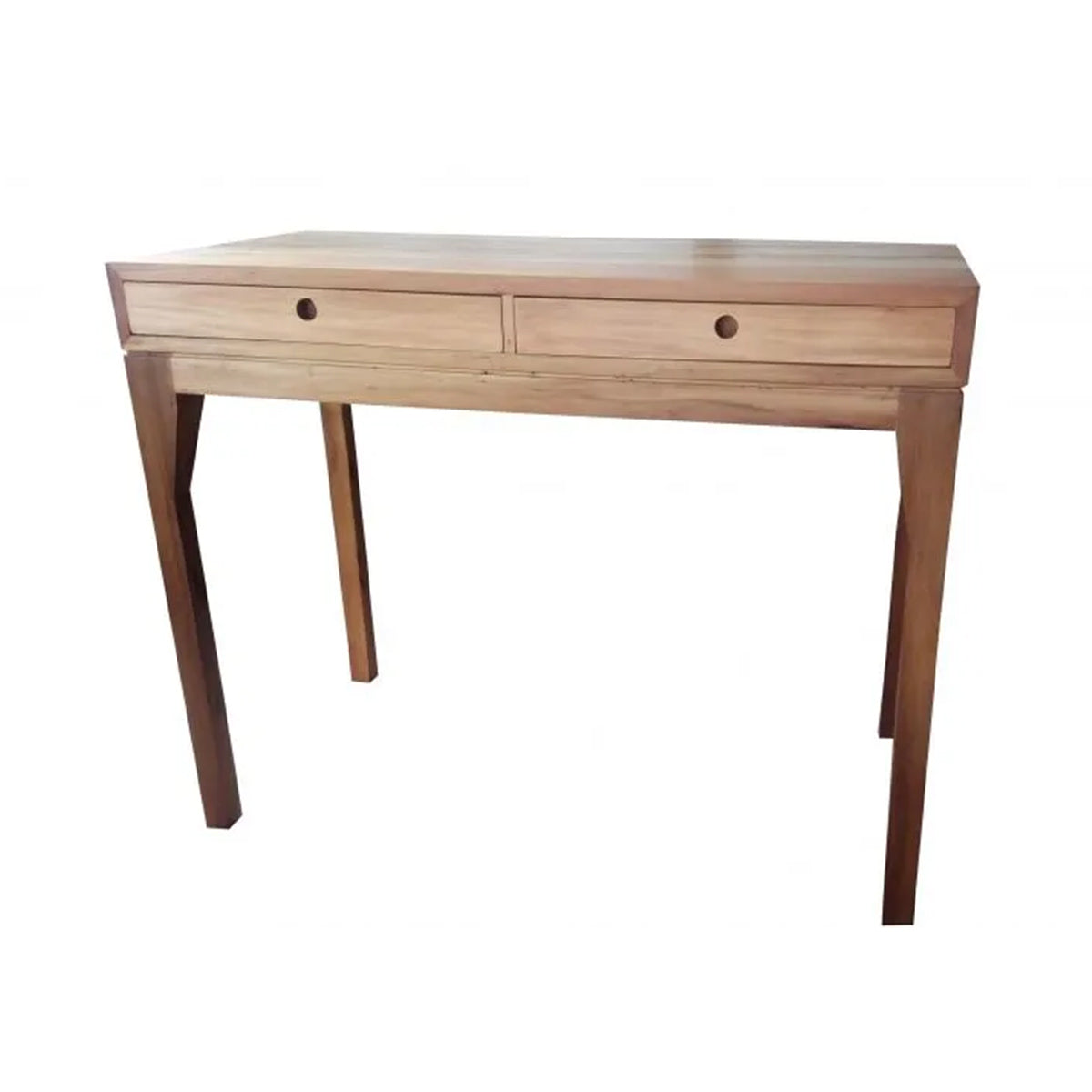 Escrivaninha De Madeira Maciça Demolição Recorte Com Duas Gavetas