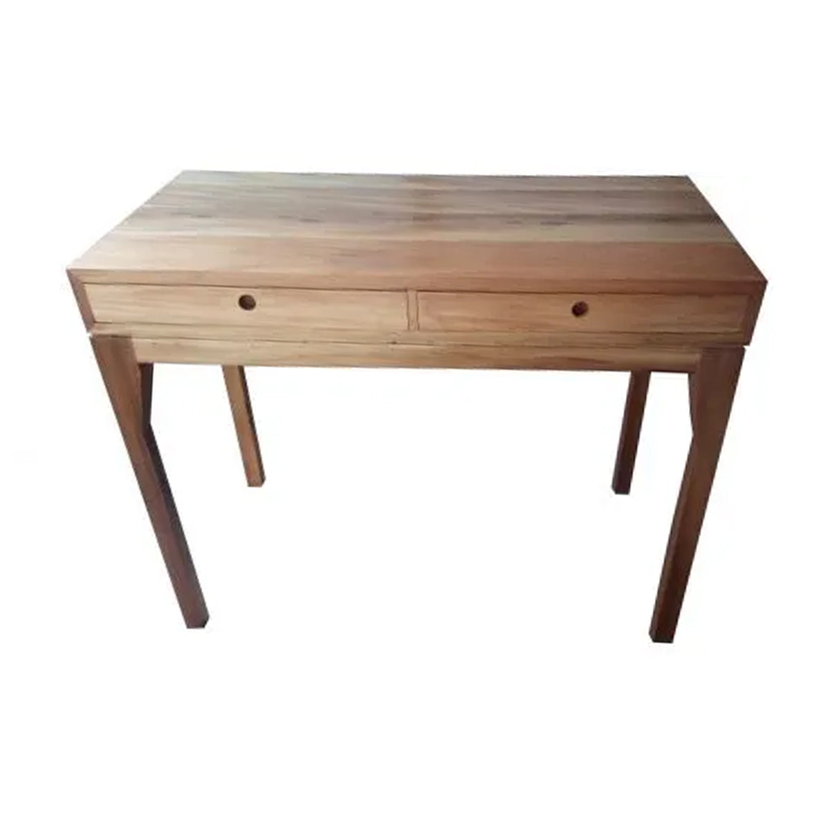 Escrivaninha De Madeira Maciça Demolição Recorte Com Duas Gavetas