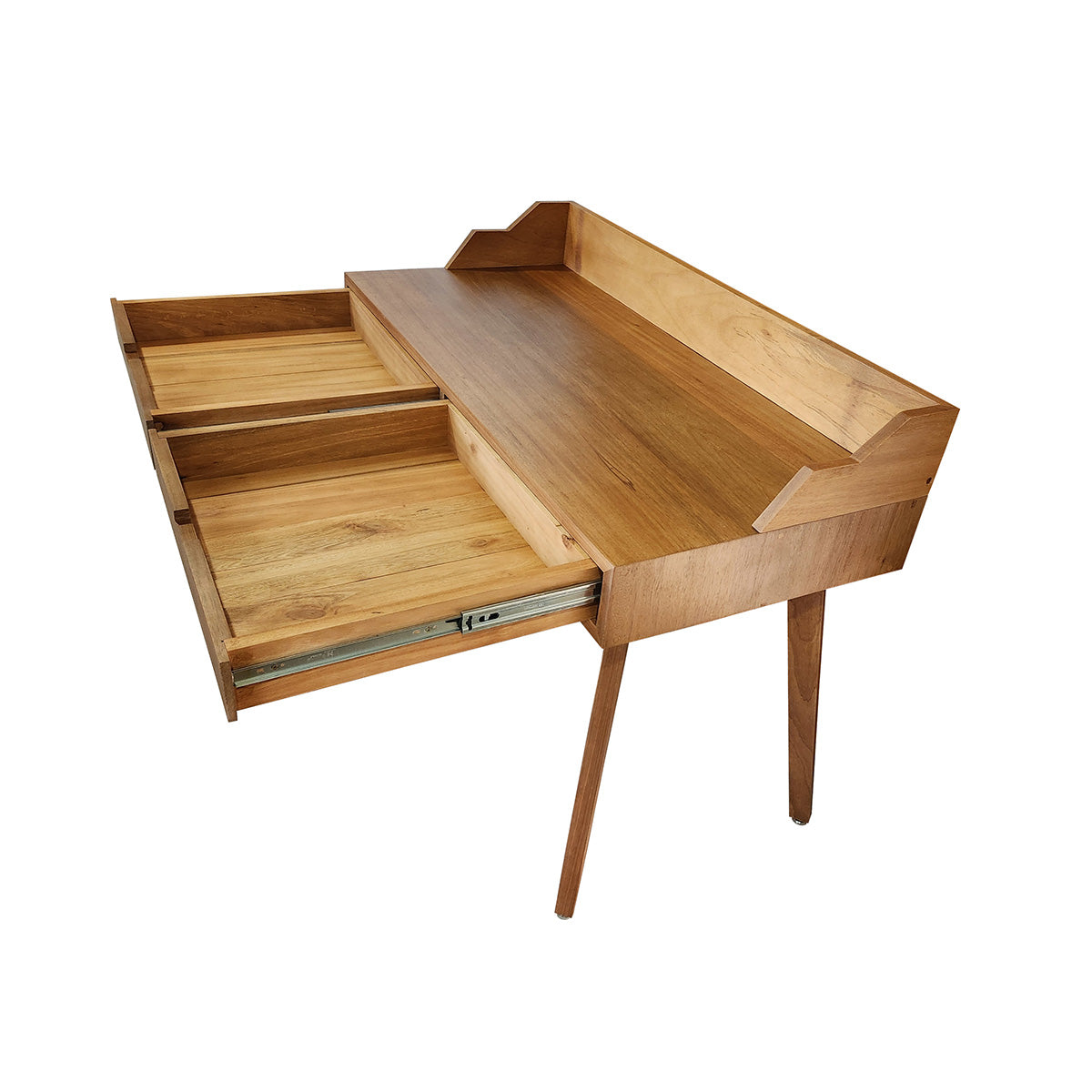 Escrivaninha De Madeira Maciça Petrópolis Com Abas Laterais