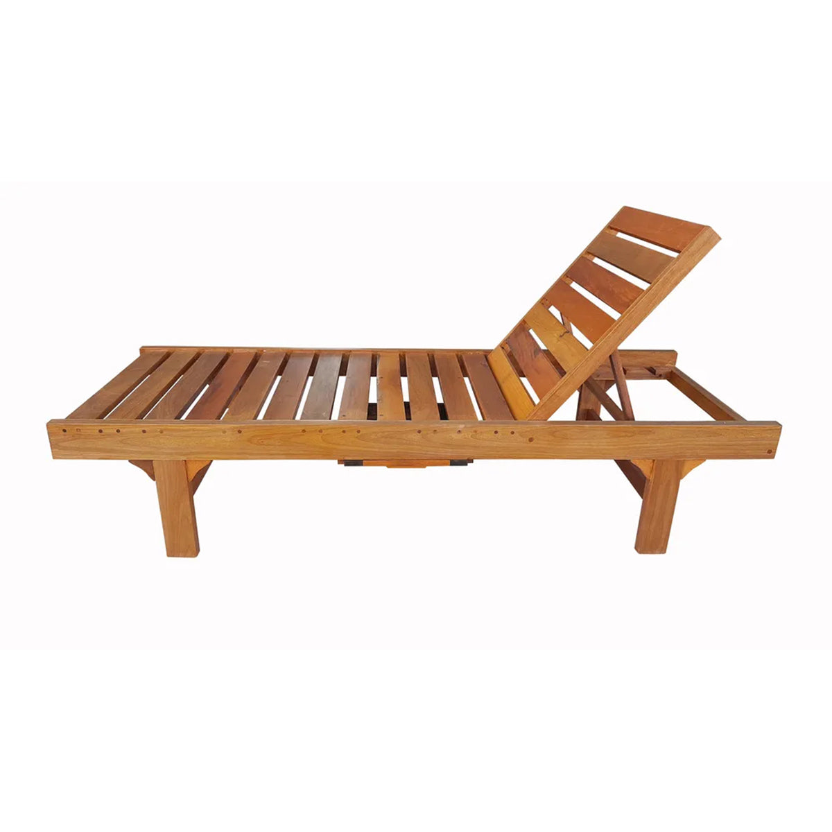 Espreguiçadeira De Madeira Maciça Demolição Angra Com 3 Estágios De Inclinação